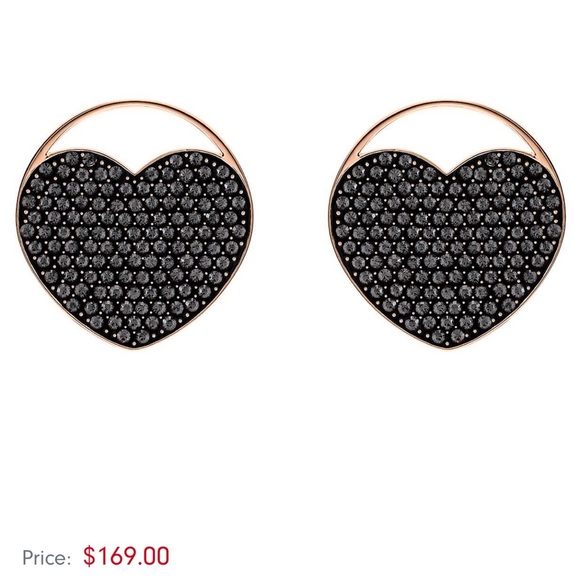 GORGEOUS GREY AND ROSE GOLD SWAROVSKI STUD EARRING - Picture 5 of 5